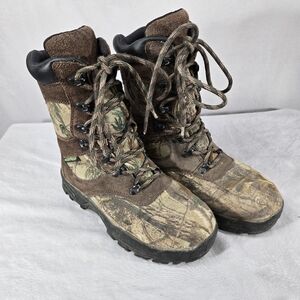 Itasca Boots Mens Size 4 Brown Camo Waterproof Thinsulate Hunting Rugged 5500105